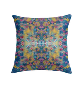 Elegant Kirigami Snowy Mountain Peaks pattern on indoor pillow.